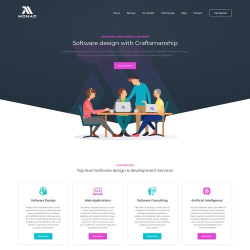 Website design for Monad