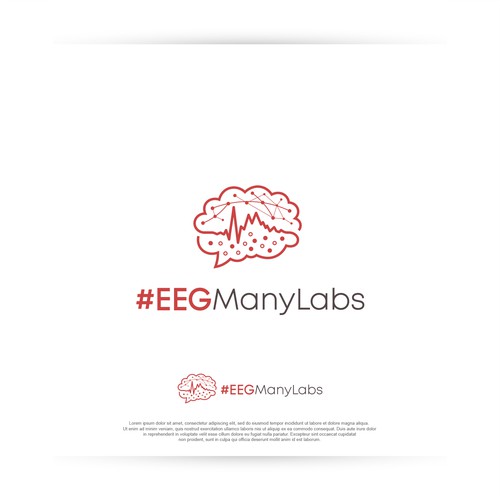 Creative logo for #EEGManyLabs global Network