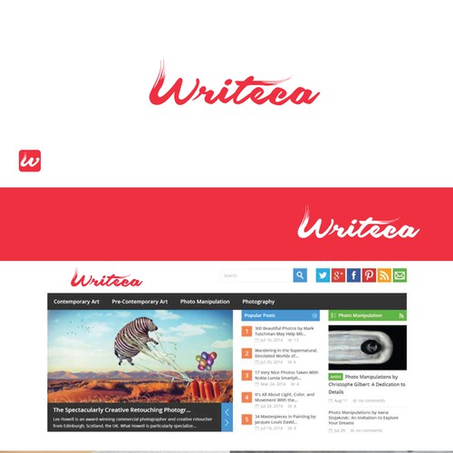 Create a kick-ass logo and business card for Writeca