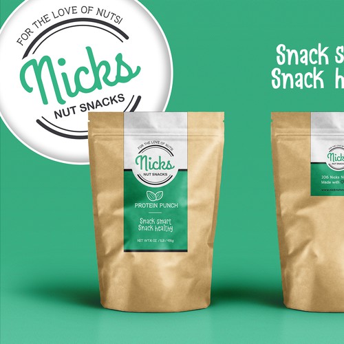 Nicks Nut Snack - label design