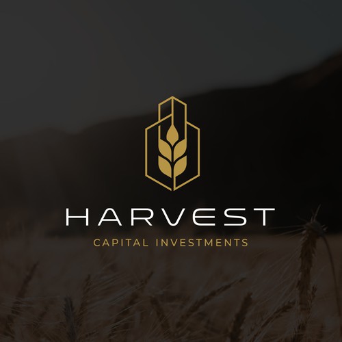 wheat building logo concept