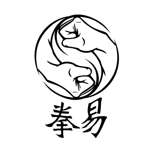Boxing club with kung fu spirit logo