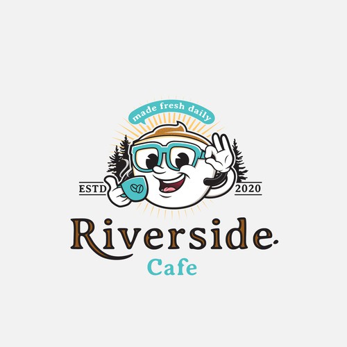 Riverside Cafe, coffee mascot