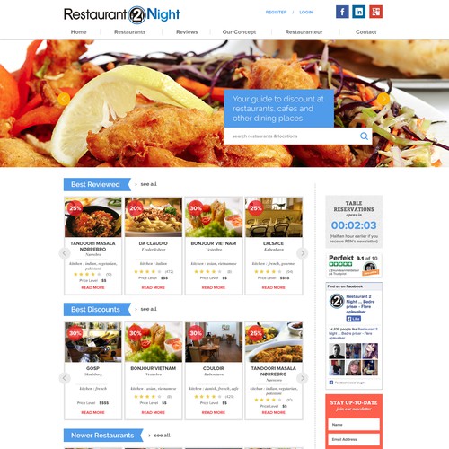 Bring successful restaurant portal up to date (webdesign)