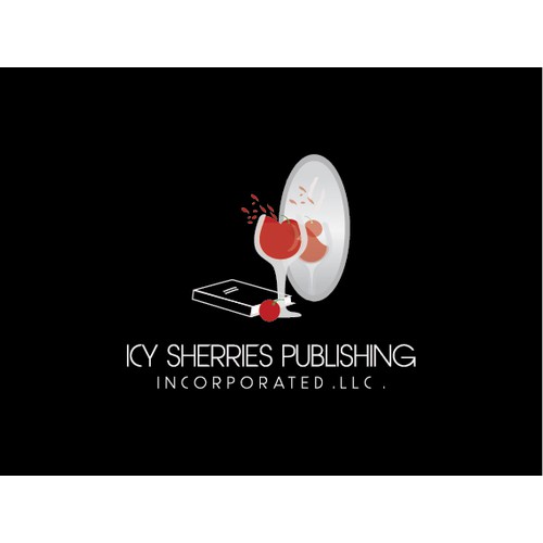Create the official logo for noir writing company Icy Sherries Publishing, Incorporated LLC