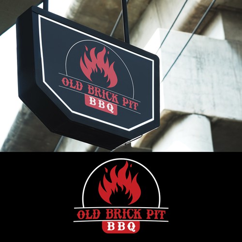 Rustic BBQ Restaurant Logo Concept
