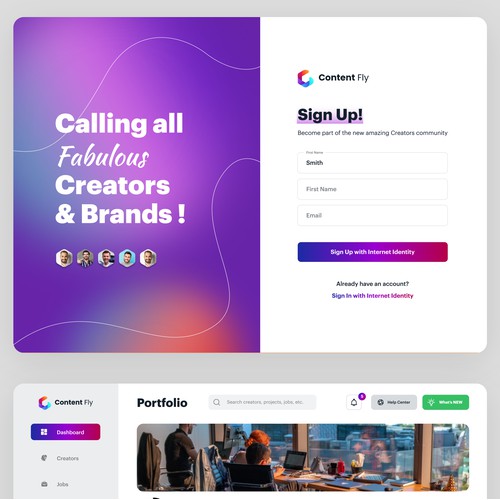 Sign up form design