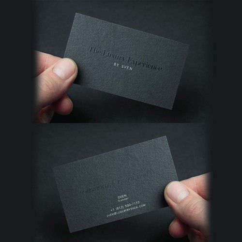 business card design for the luxury experience by sven