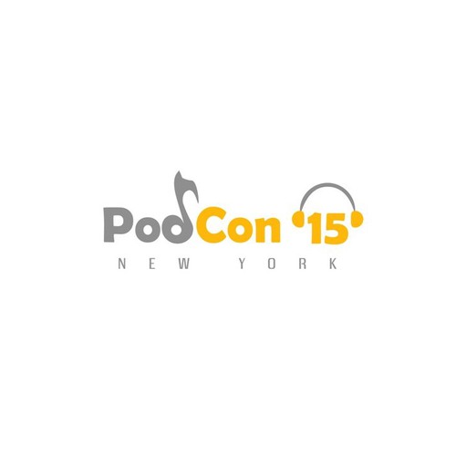 Create an iconic logo for a major convention of Podcast enthusiasts.