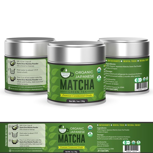 Natural and organic design for Kyoto Dew Matcha