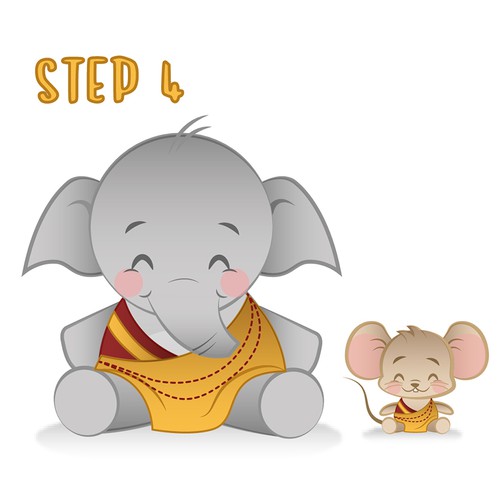 Mouse & Elephant for meditation app