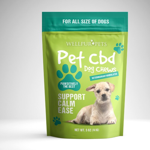 CBD dog treats Packaging design