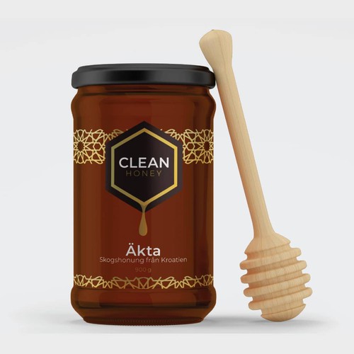 Honey bottle label design