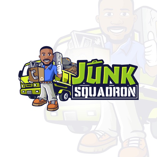 Mascot logo design for junk and removal company