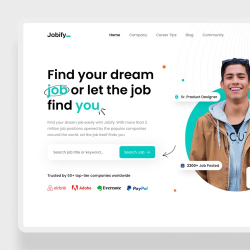 Jobify - Job Finder Hero Page 💼