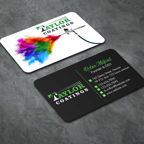 color coating business card