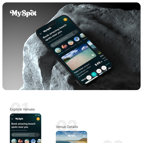 Interactive beach reservation app