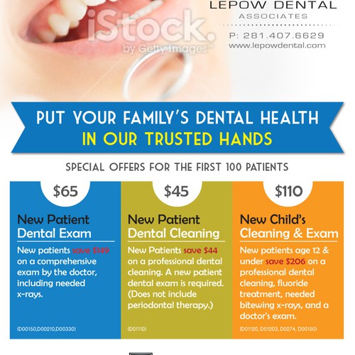 Create an ad for Lepow Dental Associates