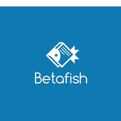 Fish/book/writing-based logo for Betafish!