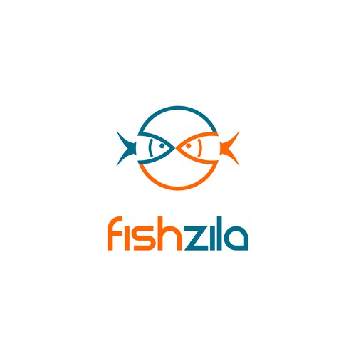 Create a recognizable logo for fishing social community website Fishzila.