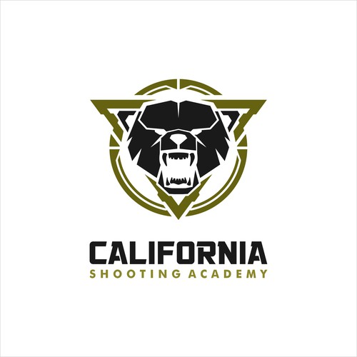 masculine logo for shooting academy