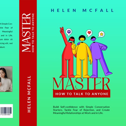 Clean book cover design for a self help book