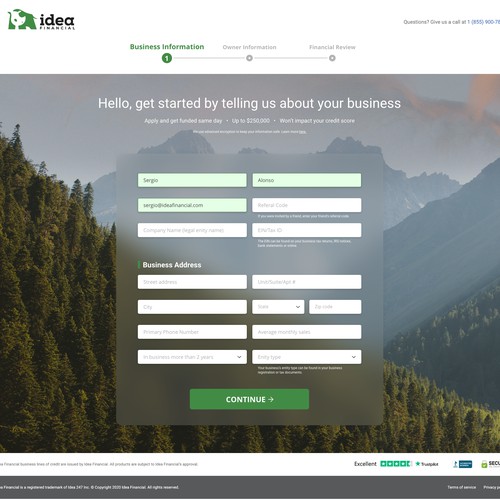 Finance Company Landing Page