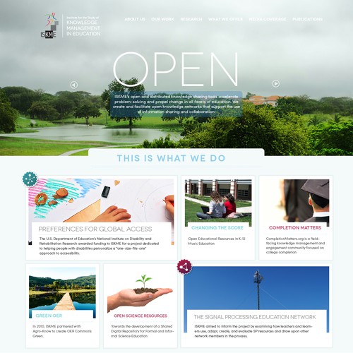 Website design for nonprofit global education business