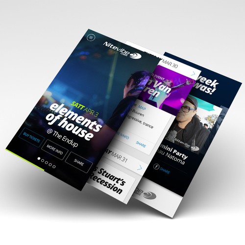 Mobile Design for a Night Life Guide
