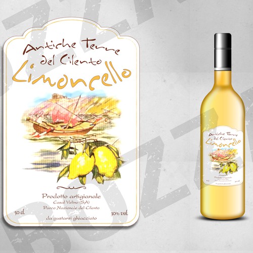 Etichetta per bottiglia di limoncello