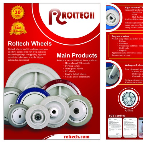 Create the next brochure design for Roltech