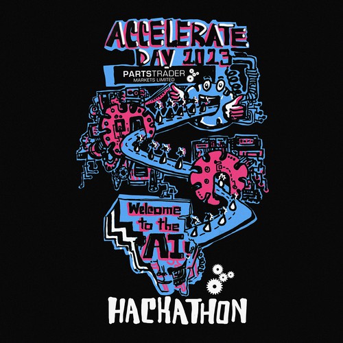 T-shirt Illustration for Hackathon 2023