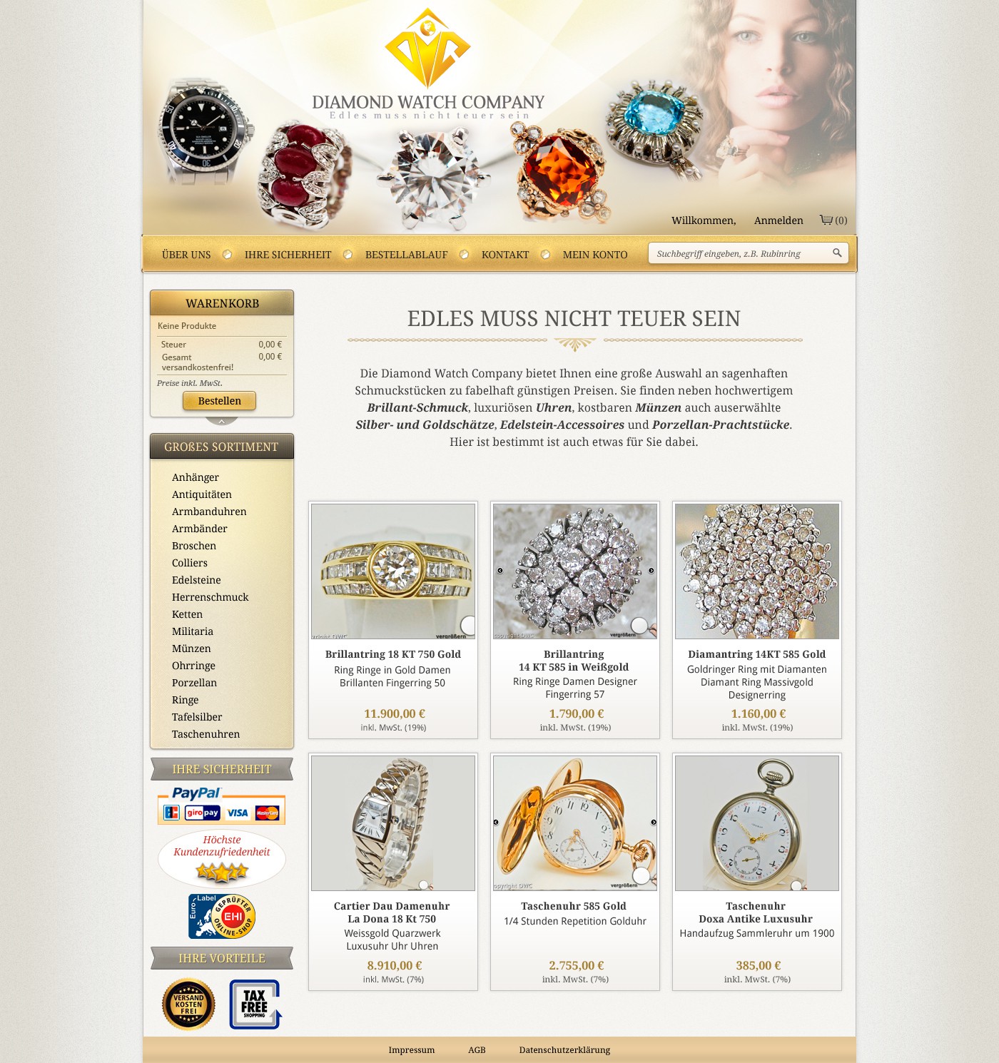 HOMEPAGE RELAUNCH Diamond Watch Company