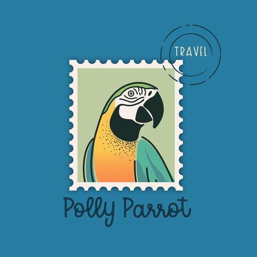 Parrot theme logo for a travel agency 