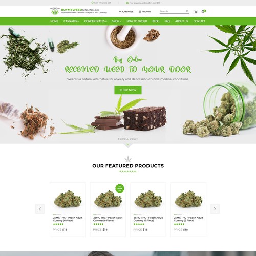 New Super Cool Cannabis Site Design Needed!