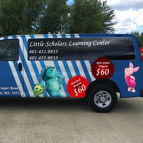 Car wrap design  for learing center