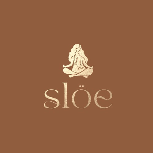 Elegant Organic Yoga Fashion Logo
