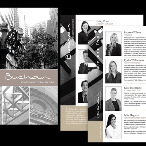 Marketing Brochure and Team Sheets for Buchan Consulting