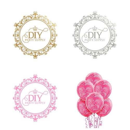 Looking for a luxury, classic, elaborate, pretty and whimsical logo for a girl's party supply company