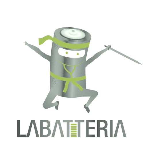 Labatteria mascot illustration with logo