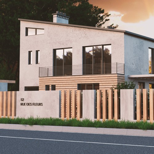 3D render of a house exterior