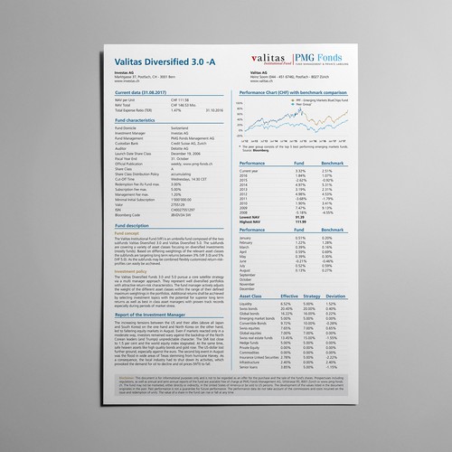 Fund Factsheet Re-design