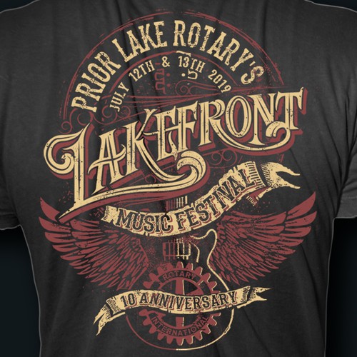 Lakefront T shirt Design