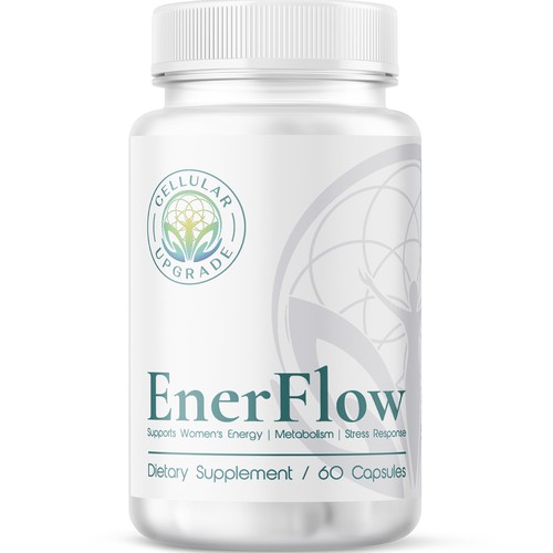 Supplement Bottle Label for Cellular Upgrade