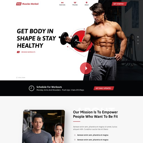 Fitness Website Design