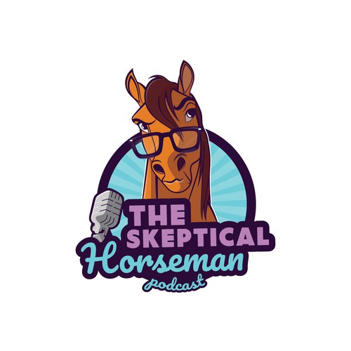 Logo concept for the skeptical horseman
