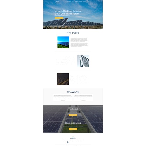 Website design for a solar investment company