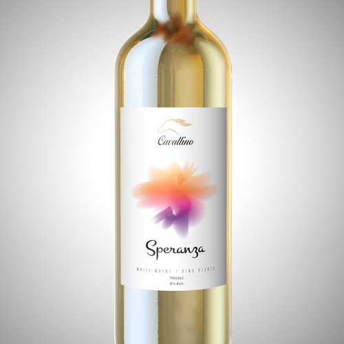 Speranza, white whine label