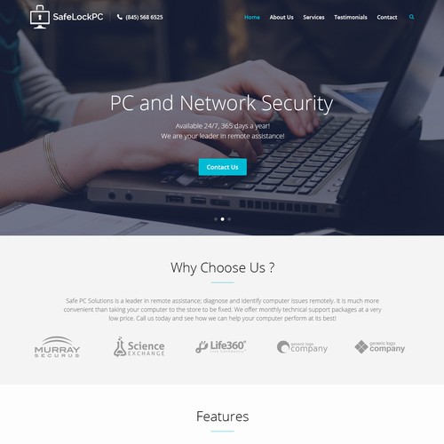 Website Design for SafeLock PC