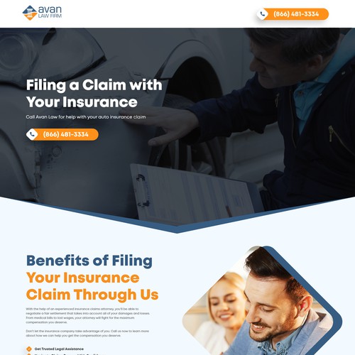 Insurance Claim Filing Website Design